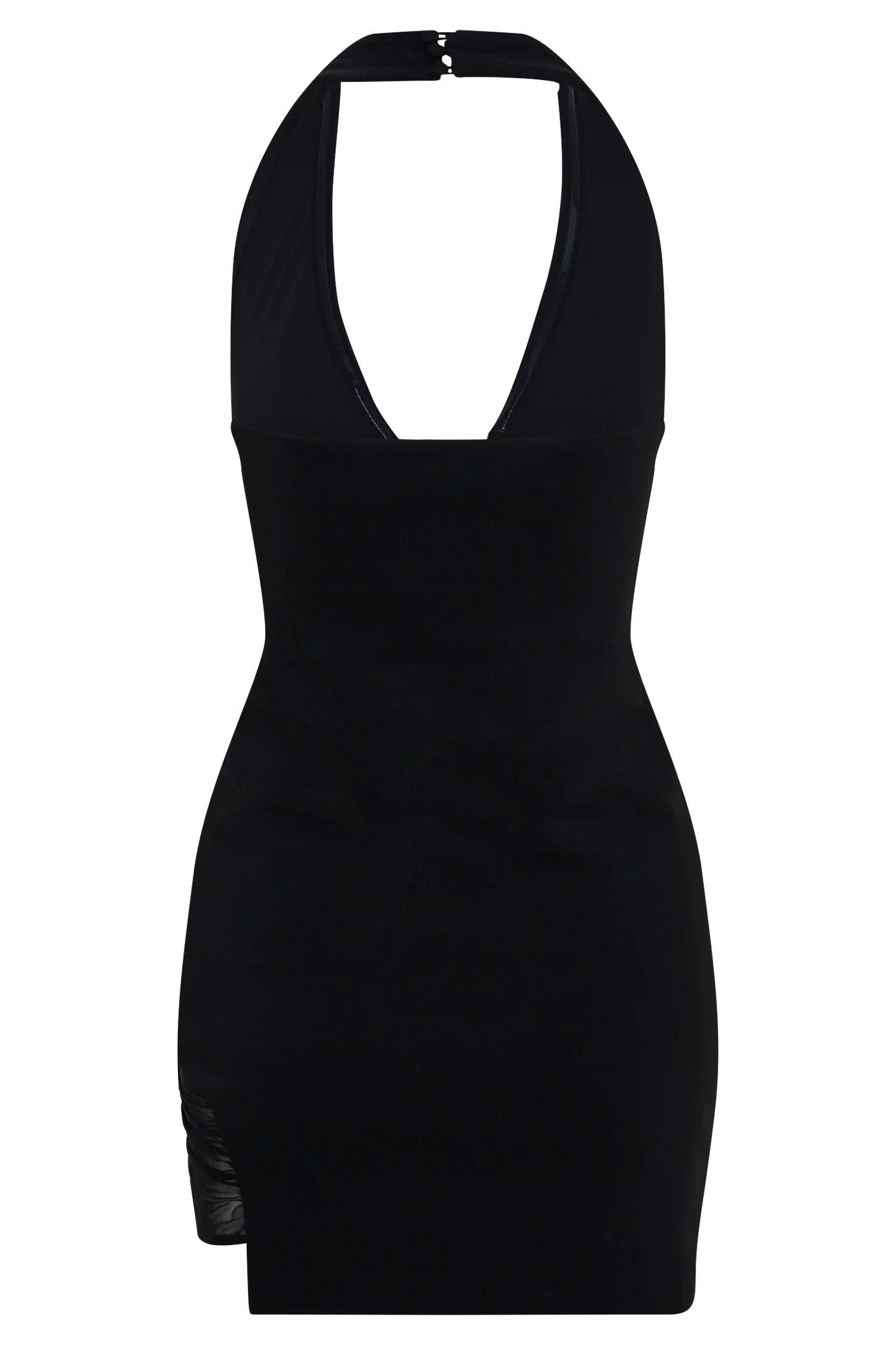 Aubree Crepe And Mesh Mini Dress Black