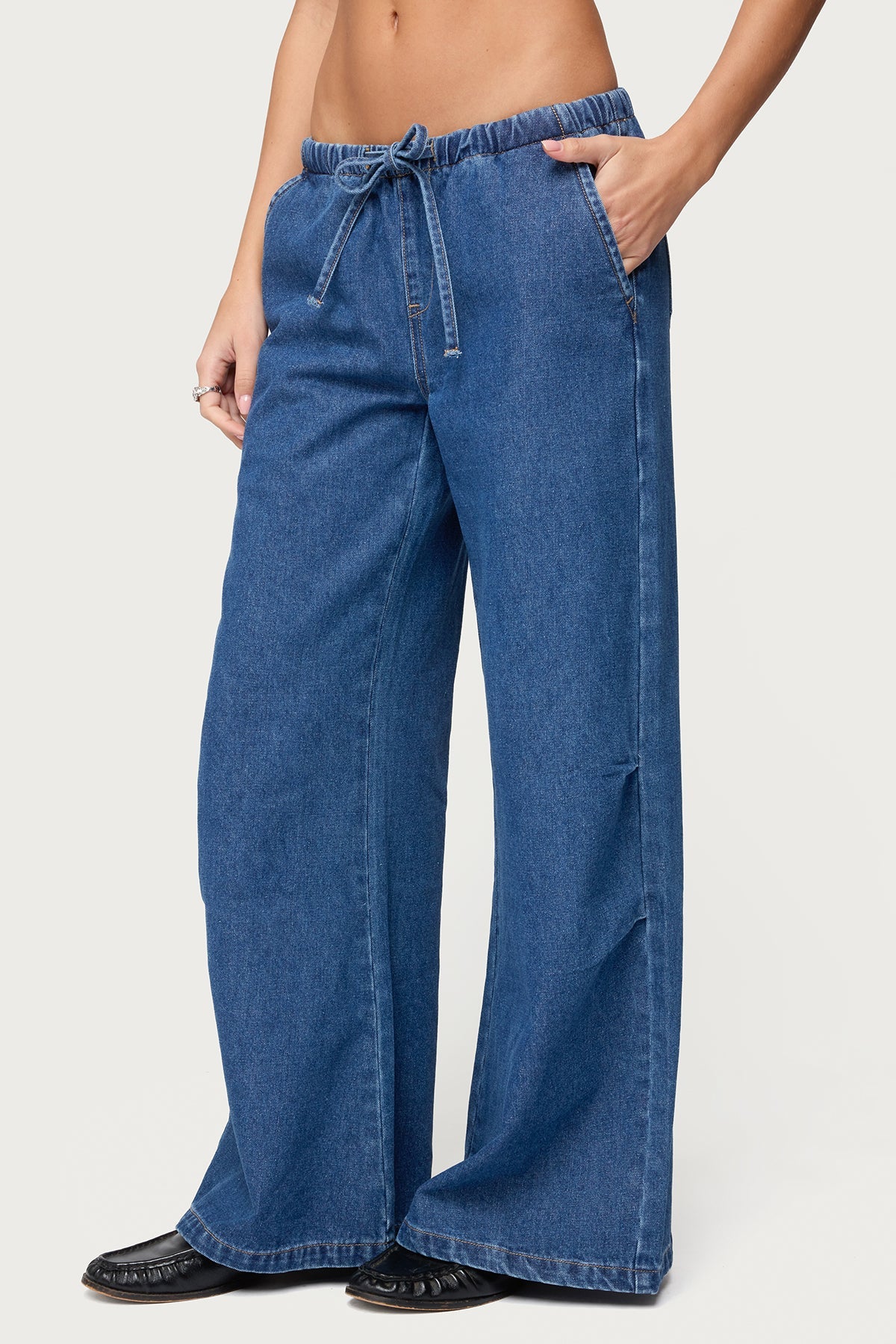 Vicky Tie Waist Low Rise Baggy Jeans
