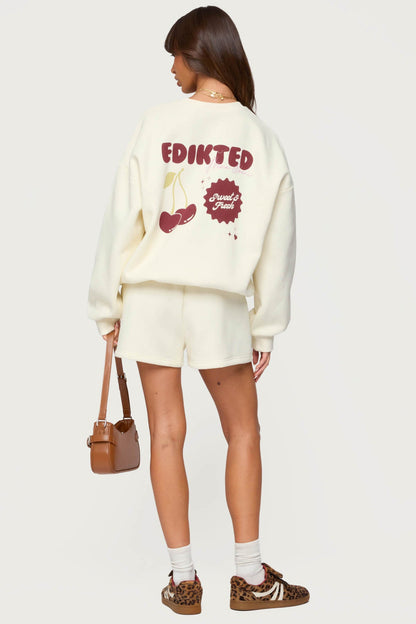 Cherry Babe Sweat Shorts