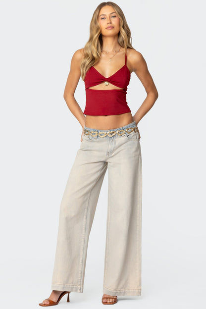 Rhiannon Washed Low Rise Baggy Jeans