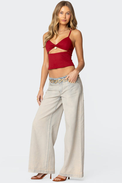 Rhiannon Washed Low Rise Baggy Jeans
