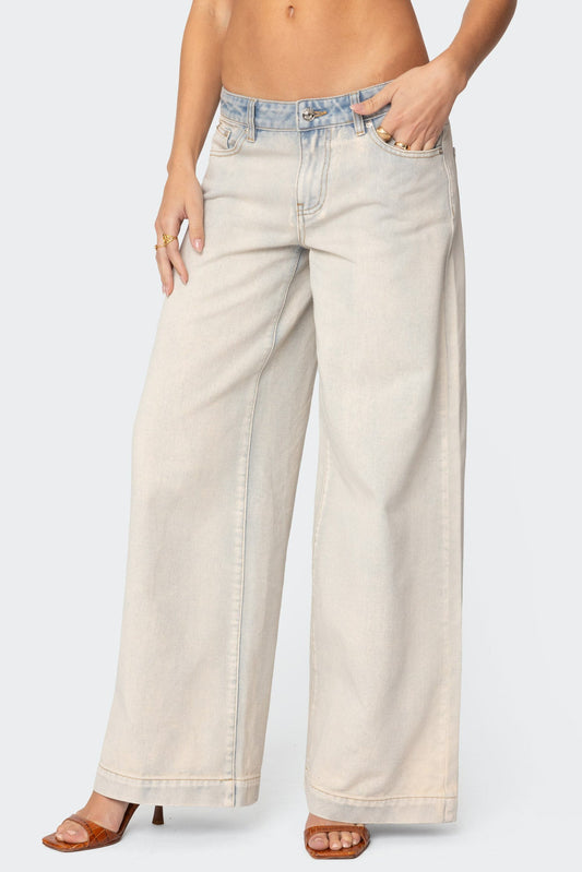 Rhiannon Washed Low Rise Baggy Jeans