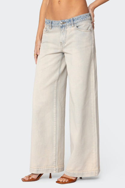 Rhiannon Washed Low Rise Baggy Jeans