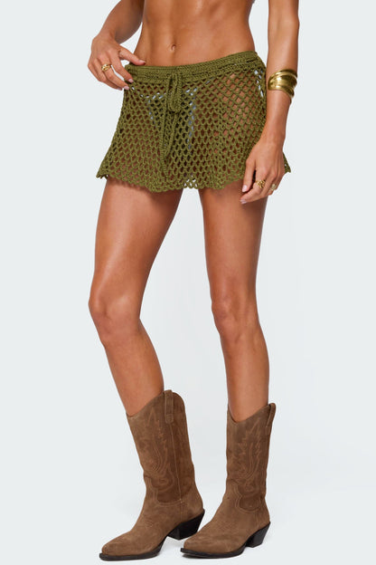 Mabelle Crochet Mini Skirt