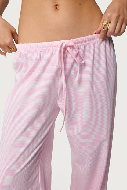 Petite Olivia Striped Loose Fit Pants