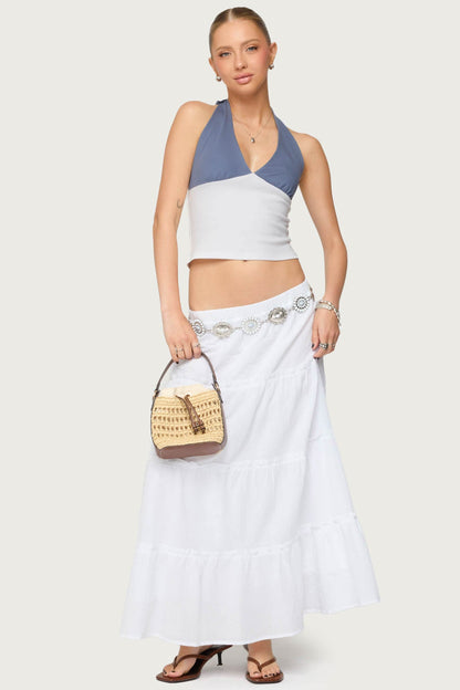 Petite Charlotte Tiered Maxi Skirt
