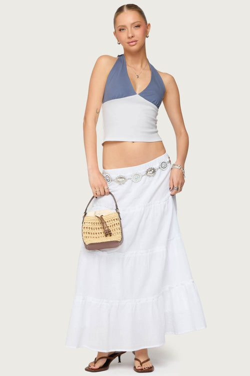 Petite Charlotte Tiered Maxi Skirt