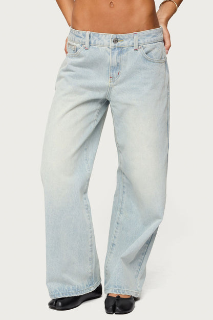 Petite Ace Low Rise Baggy Jeans
