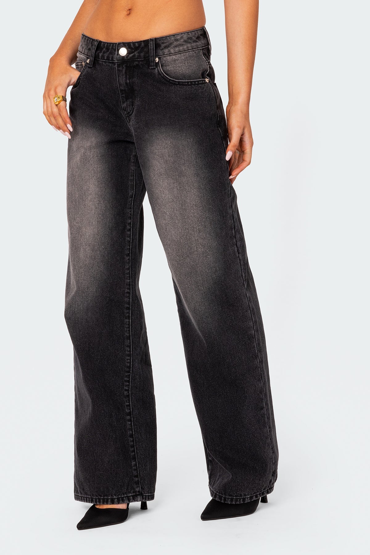 Magda Acid Wash Low Rise Baggy Jeans