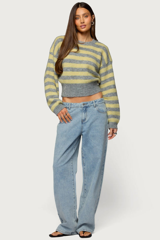 Dalina Washed Low Rise Baggy Jeans