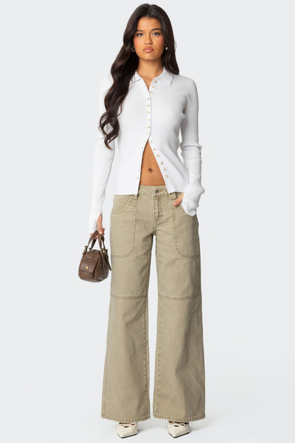 Morgan Low Rise Baggy Carpenter Jeans