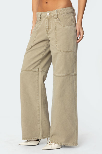 Morgan Low Rise Baggy Carpenter Jeans
