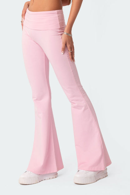 Naomi Foldover Flared Leggings