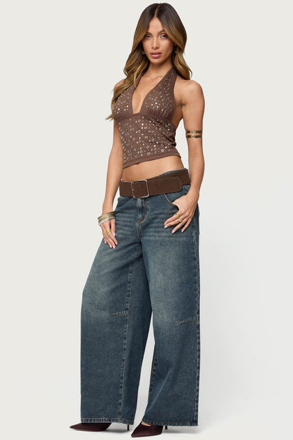 Santi Low Rise Baggy Jeans