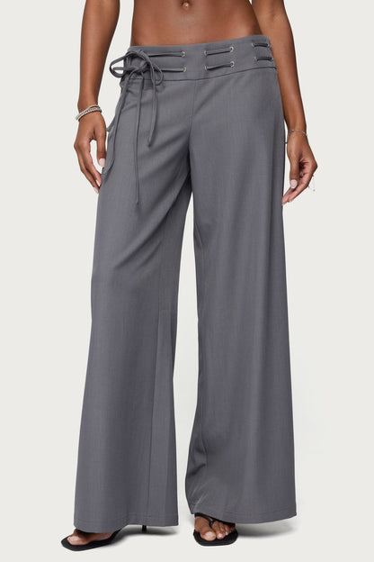 Willard Baggy Lace Up Belt Pants