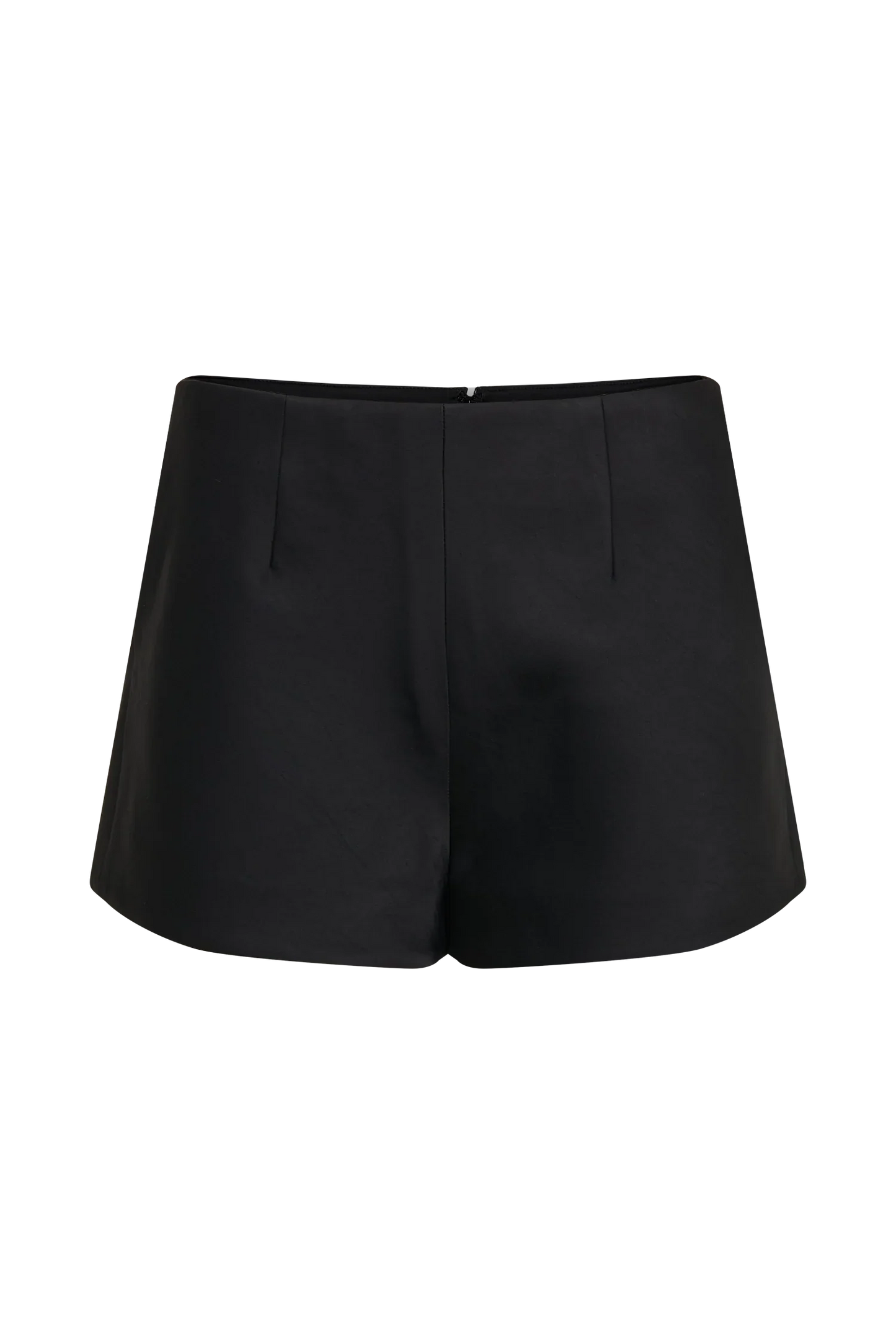 Anne Satin Mini Short Black