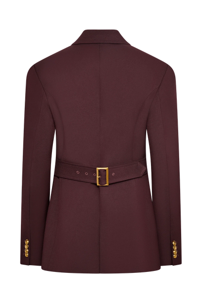 Bellamy Cinched Blazer Mahogany