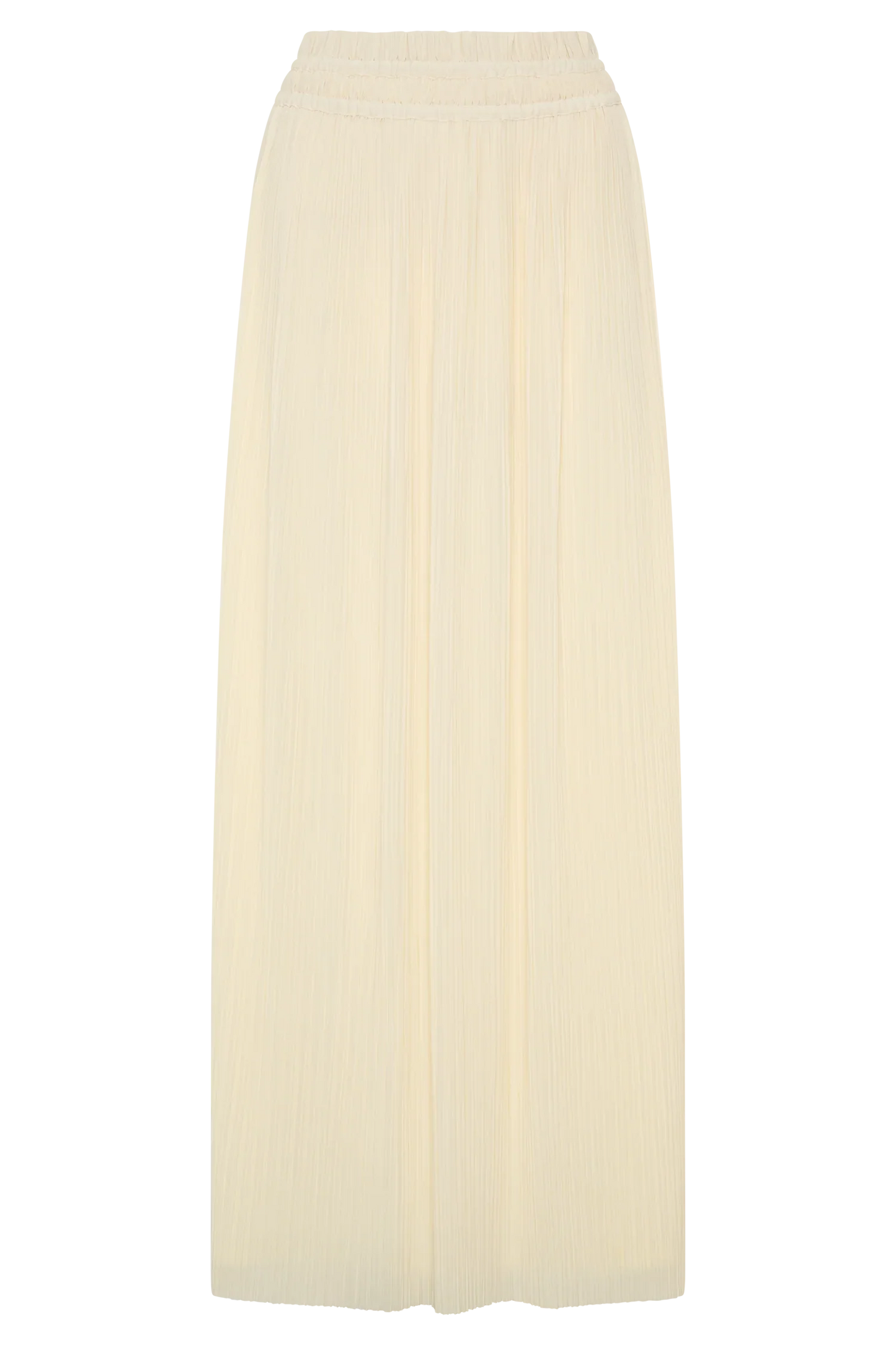 Amaris Gathered Plisse Maxi Skirt Lemon