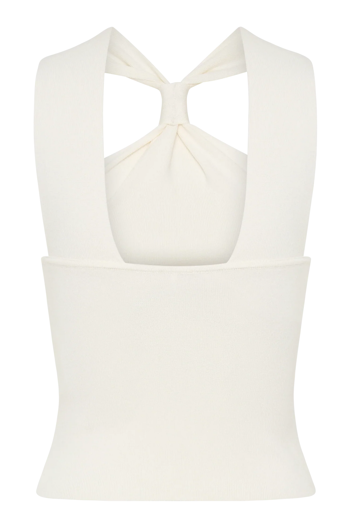 Angelika Twist Front Knit Top Ivory