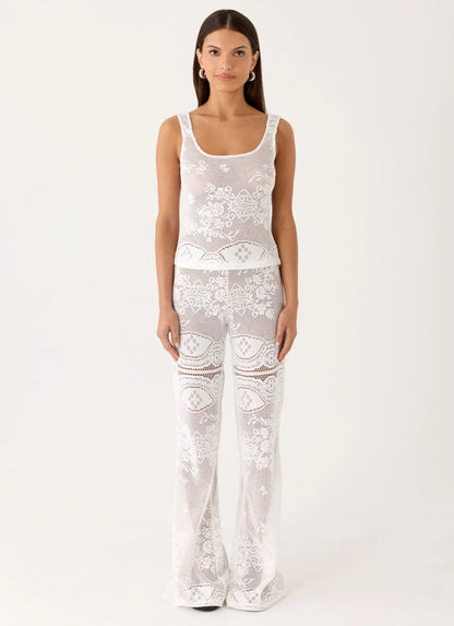 Bosten Low Rise Pants - White