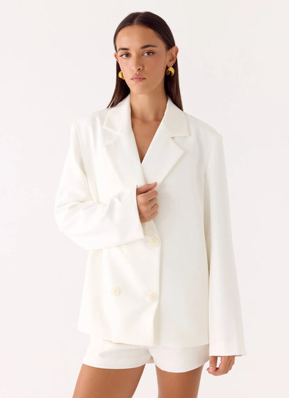 Asher Suiting Blazer White
