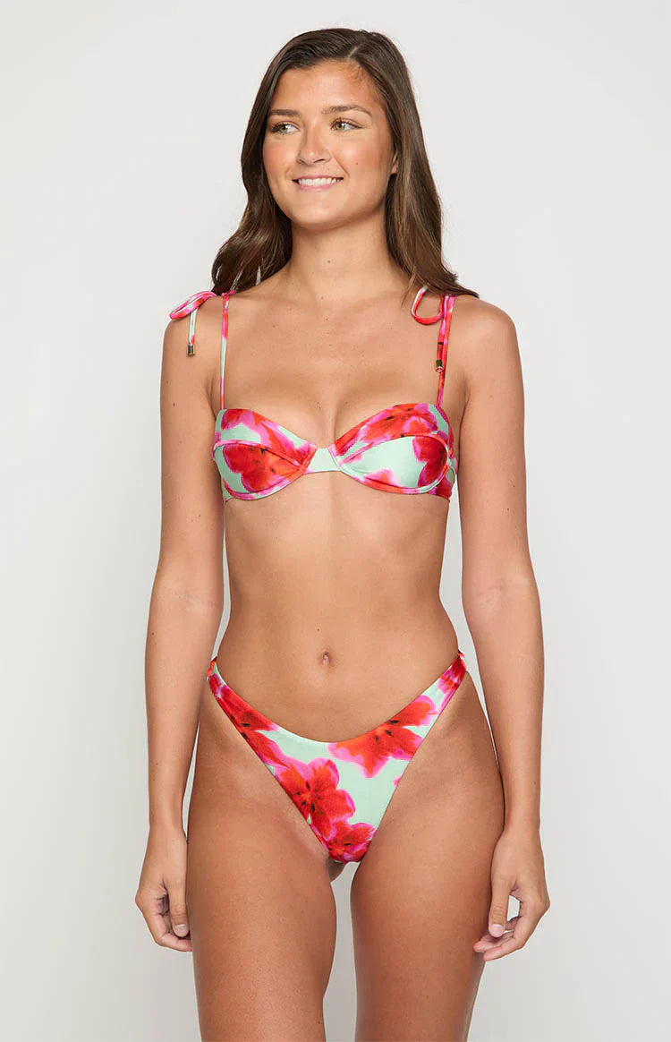 90 Swim Bianca Green Floral Bikini Bottoms