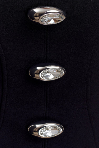 Arla Button Up Corset Top Black
