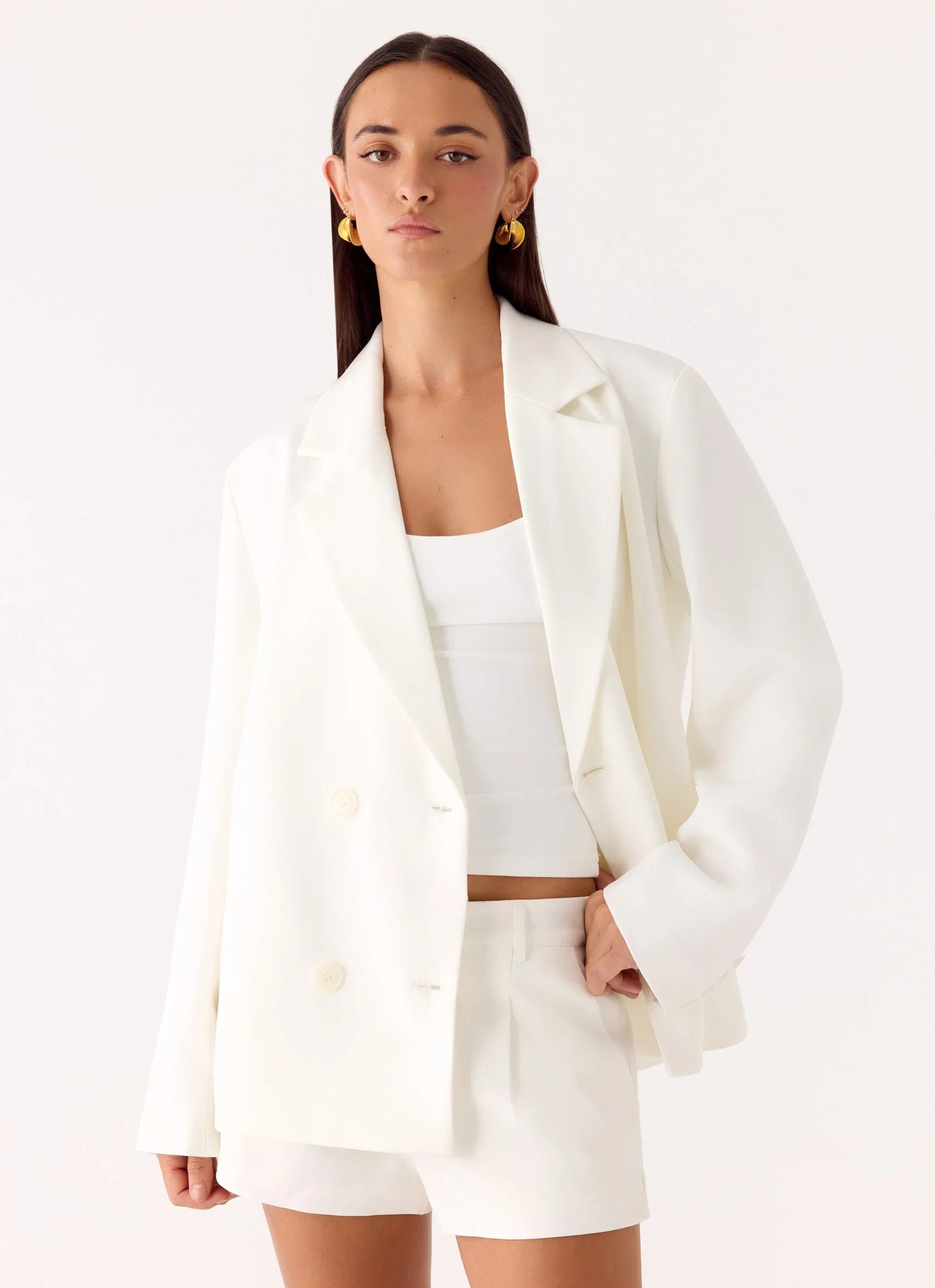 Asher Suiting Blazer White