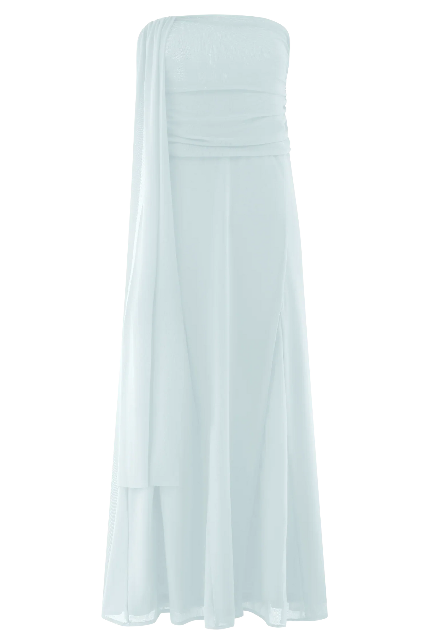 Arna Mesh Maxi Skirt Pale Blue
