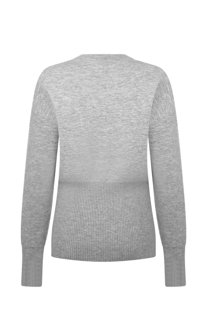 Alexia Buttoned Oversized Cardigan Grey Marle