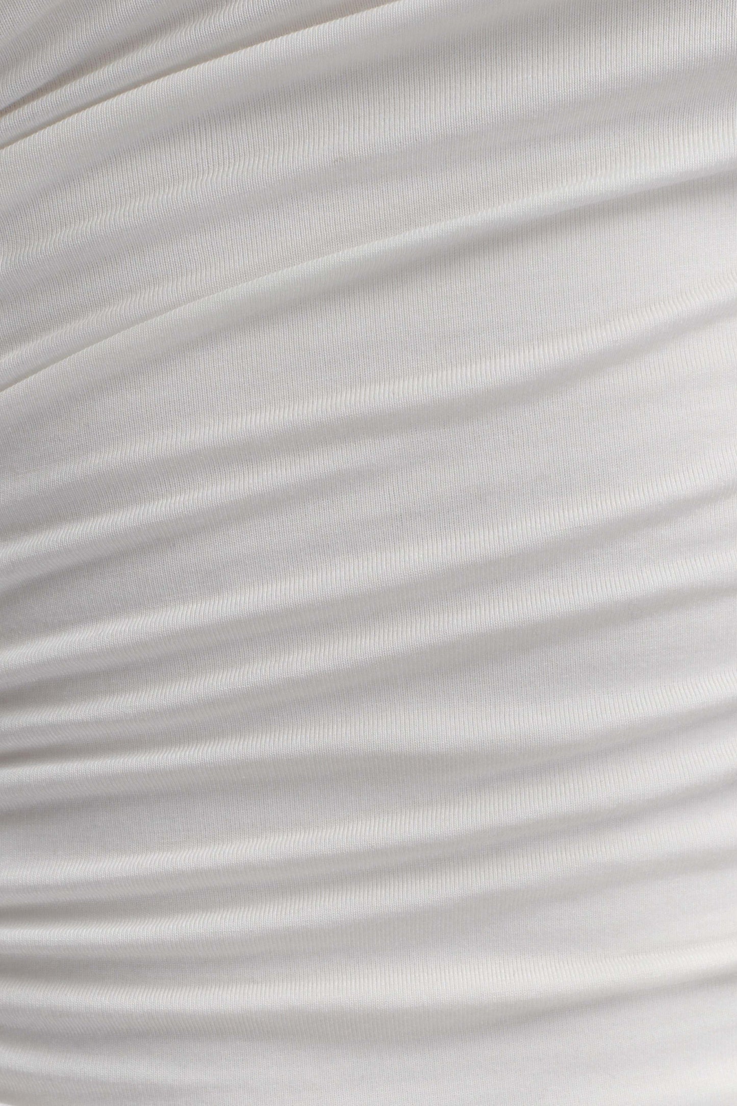 Anna One Shoulder Modal Top White