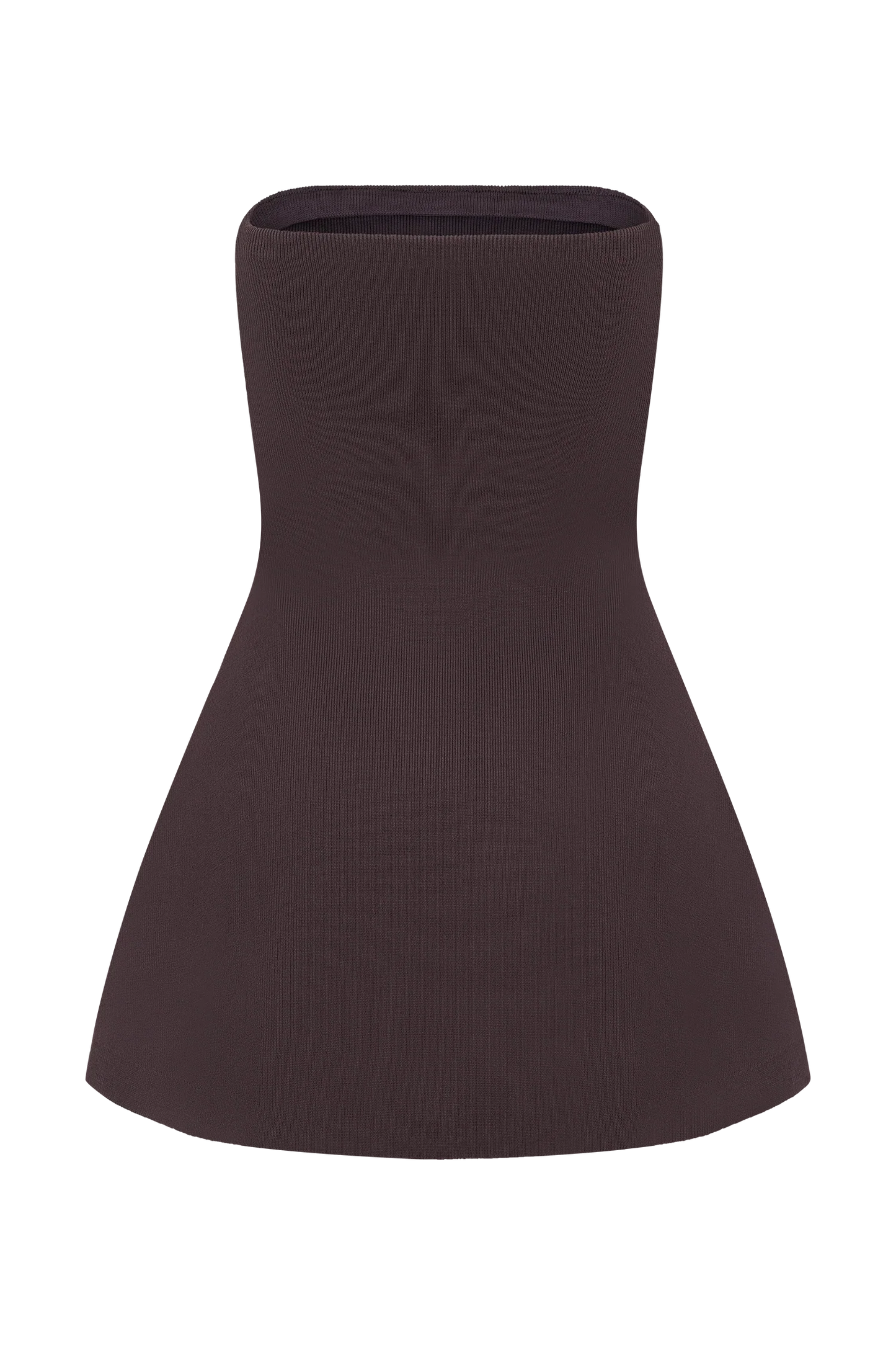 Anette Bandage Knit Strapless Top Chocolate