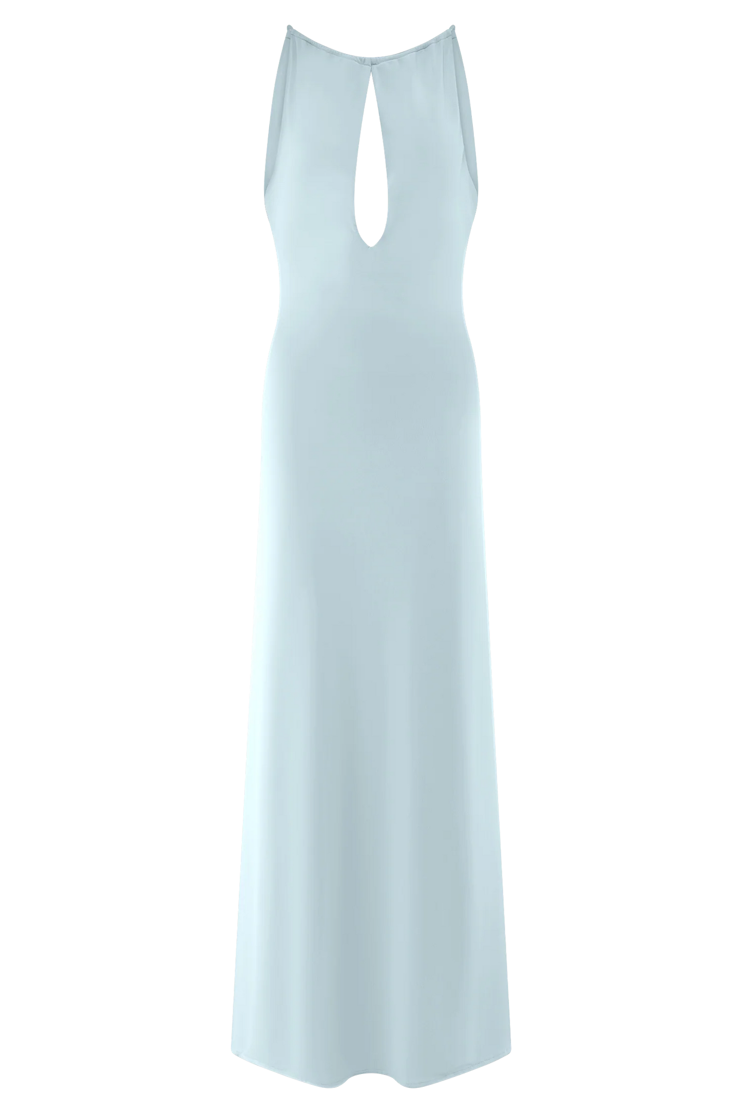 Beryl Slinky Maxi Dress With Pearls Pale Blue