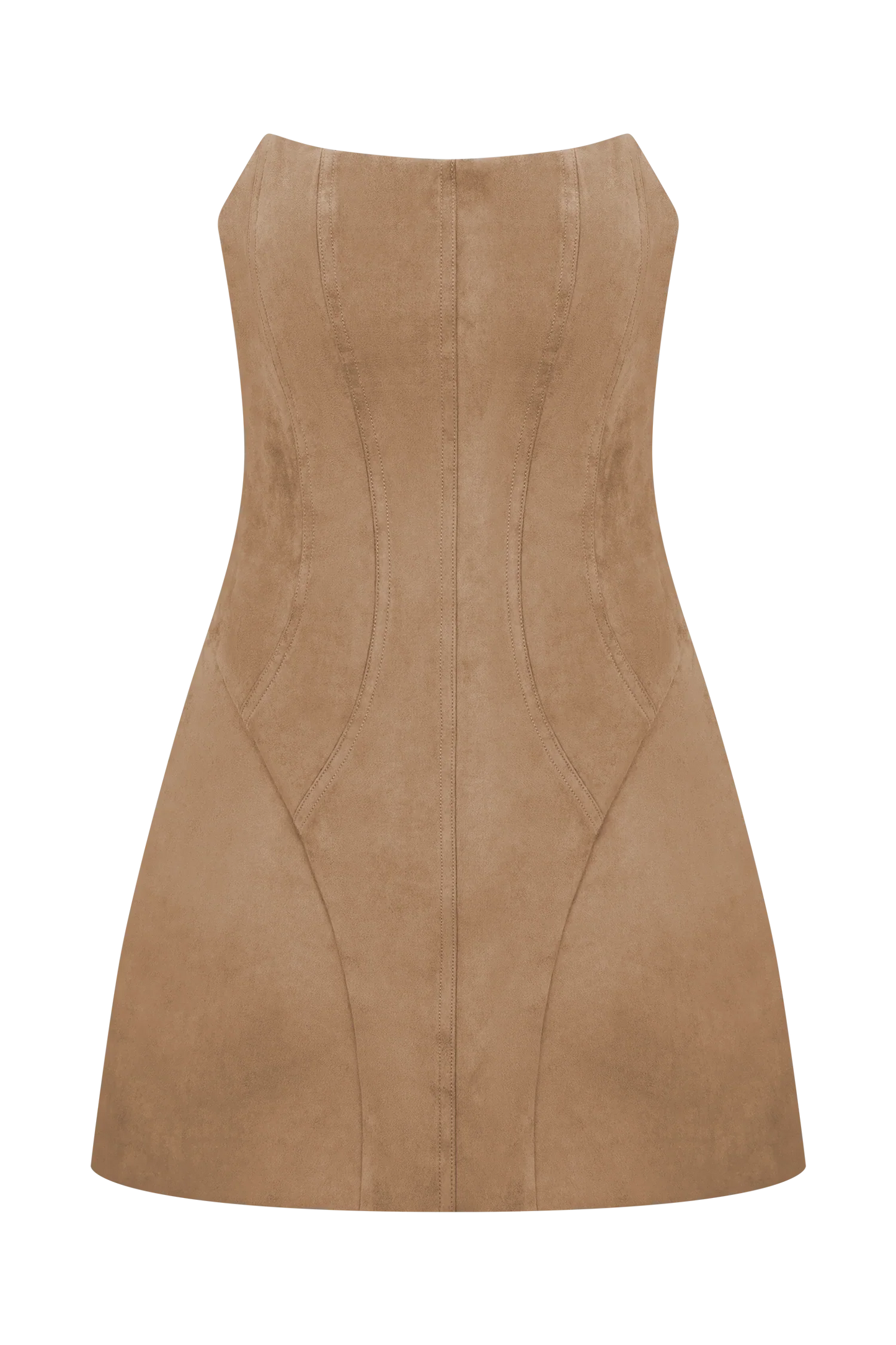 Andy Faux Suede Mini Dress Camel