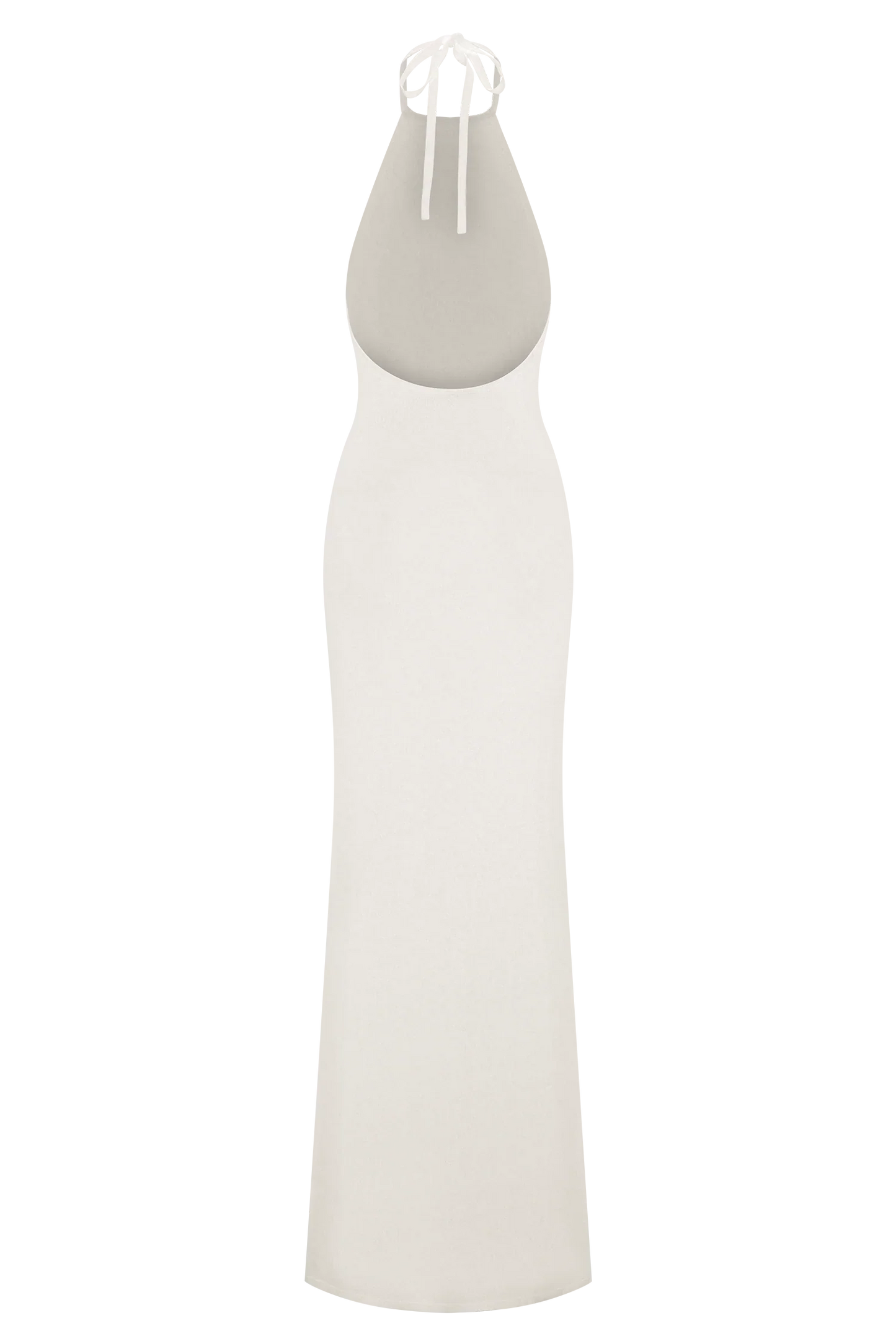 Brock Knit Halter Maxi Dress White
