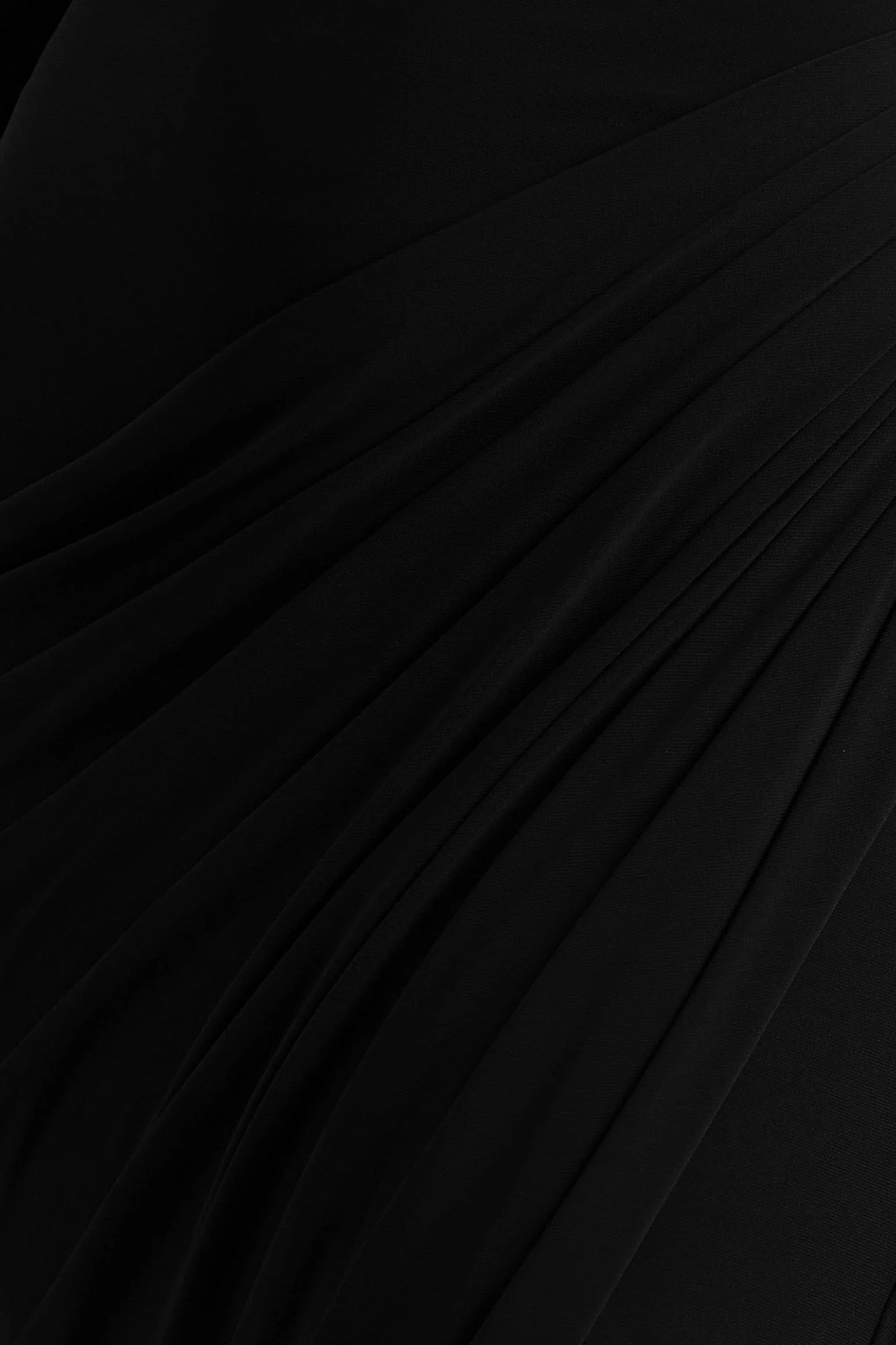 Betsy Black High Neck Maxi Dress With Front Split And Ruched Detailing