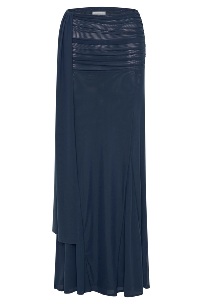 Arna Mesh Maxi Skirt Midnight Blue