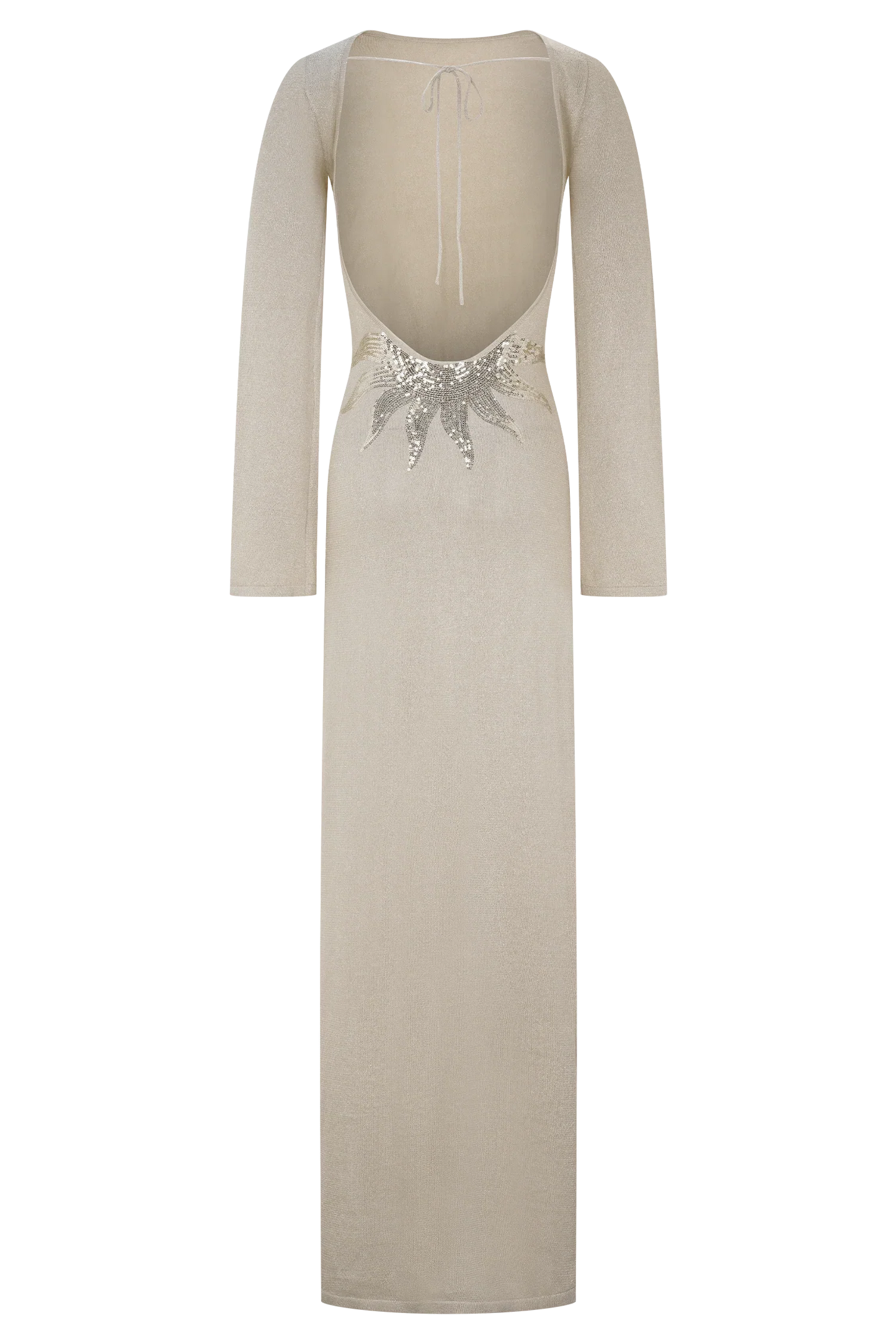 Atticus Knit Maxi Dress With Sequin Gold