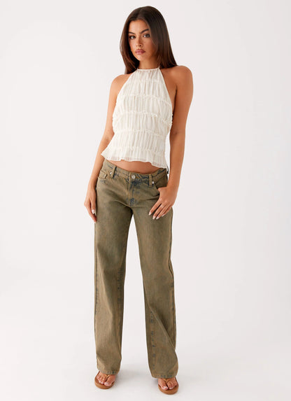 Bennie Halter Top Ivory