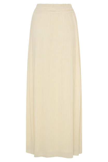 Amaris Gathered Plisse Maxi Skirt Lemon