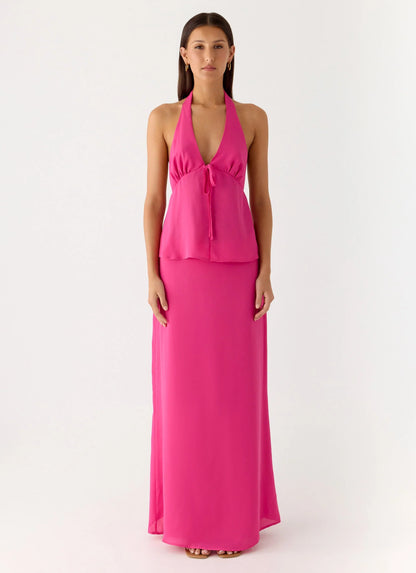 Ashlea Maxi Skirt Fuchsia