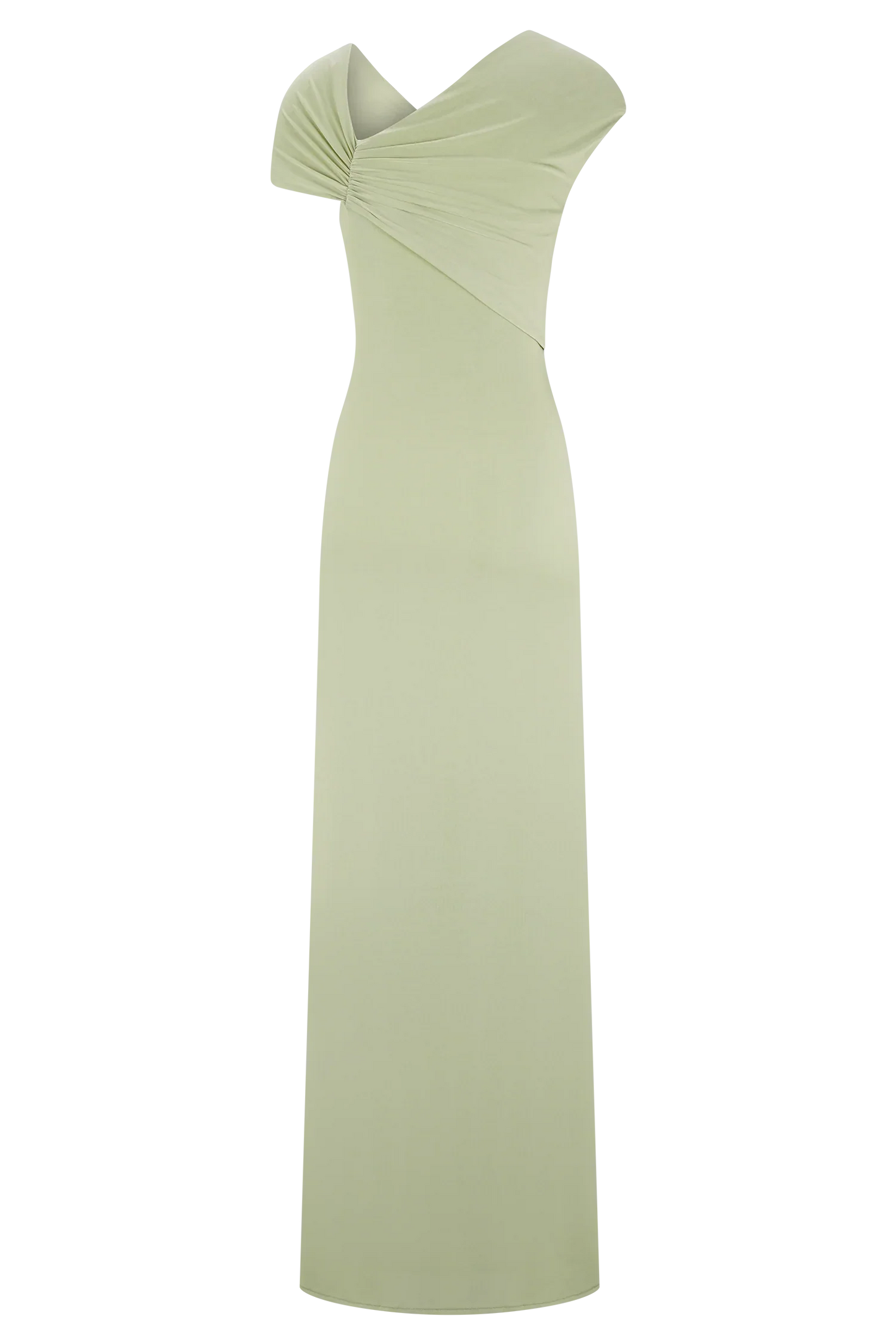 Ashford Asymmetrical Slinky Maxi Dress Sage