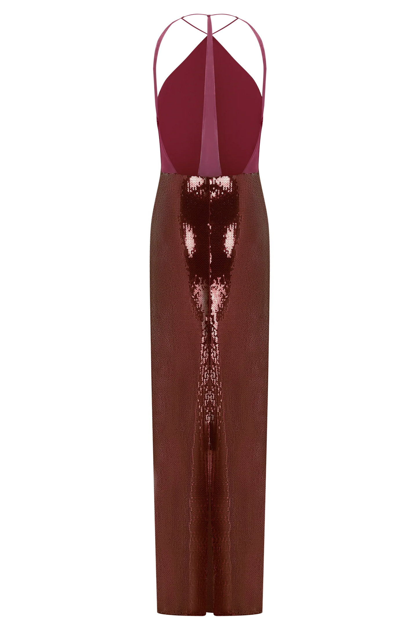 Baldwin Sequin Cut Out Maxi Dress Mahogany