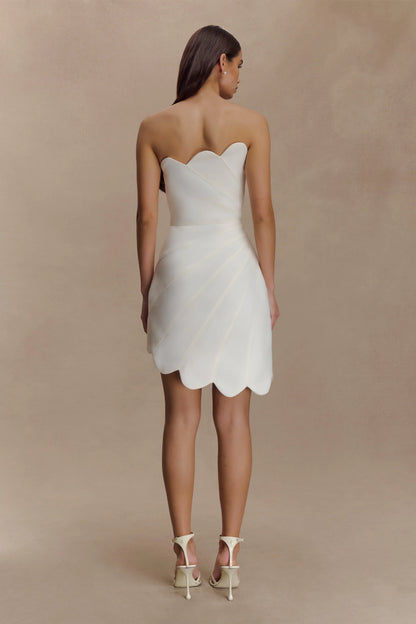 Atenea Satin Mini Dress White