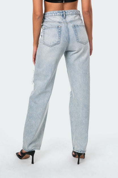 Wide Or Die Ripped Jeans