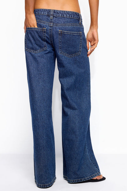 Raiyne Low Rise Wide Leg Jeans