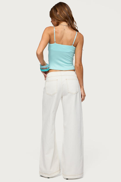 Kianni Low Rise Wide Leg Jeans