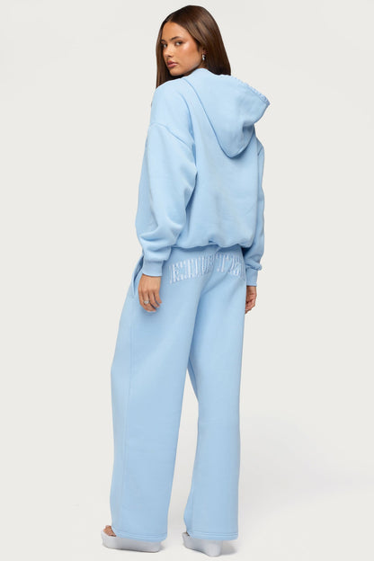 Edikted Core Stripey Wide Leg Sweatpants