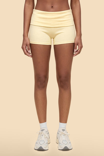 Audrea Ribbed Foldover Biker Shorts