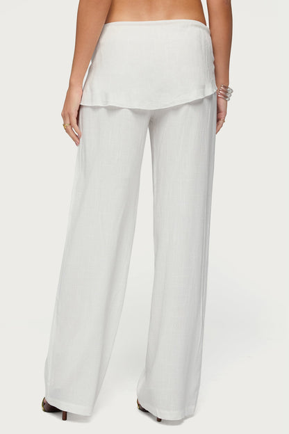 Suki Sarong Belt Linen Look Pants